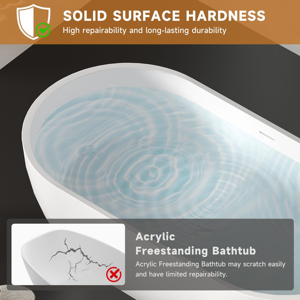 Compact Egg-Shaped Freestanding Tub 1300 mm: product detail 3