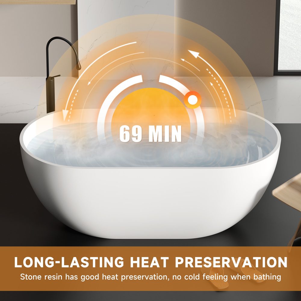 Compact Freestanding Soaking Tub 1500 mm: product detail 8