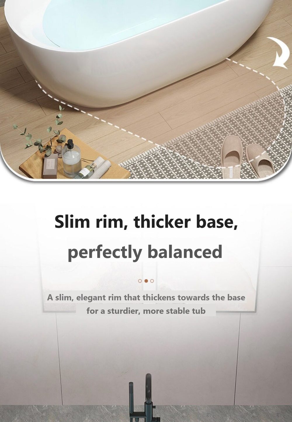 Compact Oval Freestanding Tub: product detail 1
