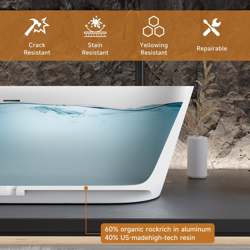 Deep Freestanding Soaking Tub: product detail 7