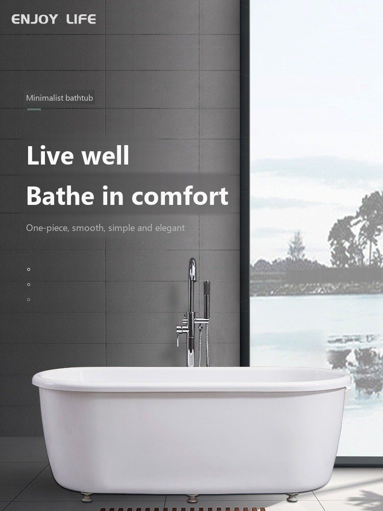Extra-Deep Oval Soaking Tub: product detail 2