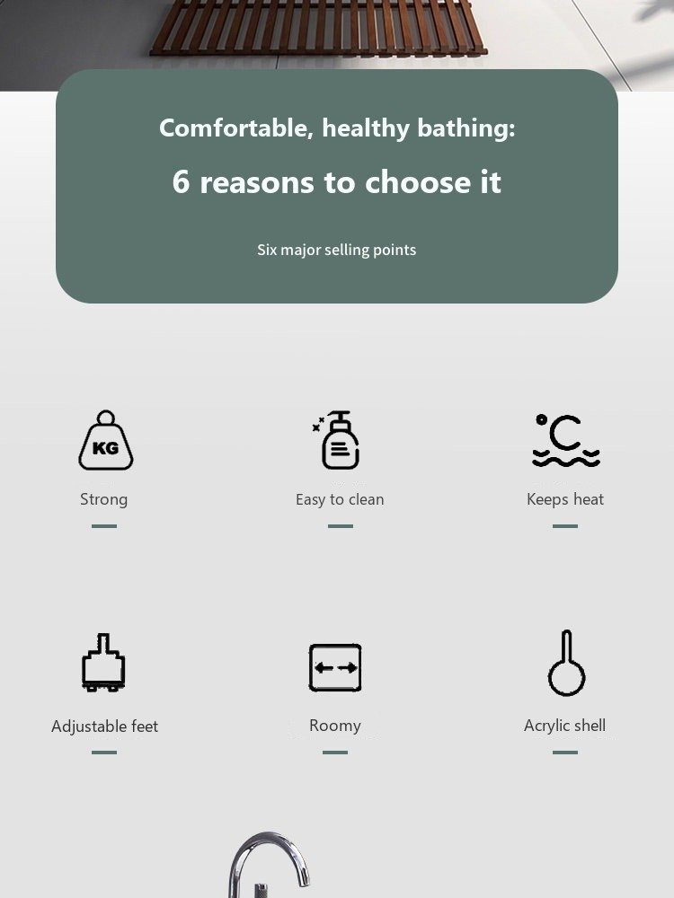Extra-Deep Oval Soaking Tub: product detail 3