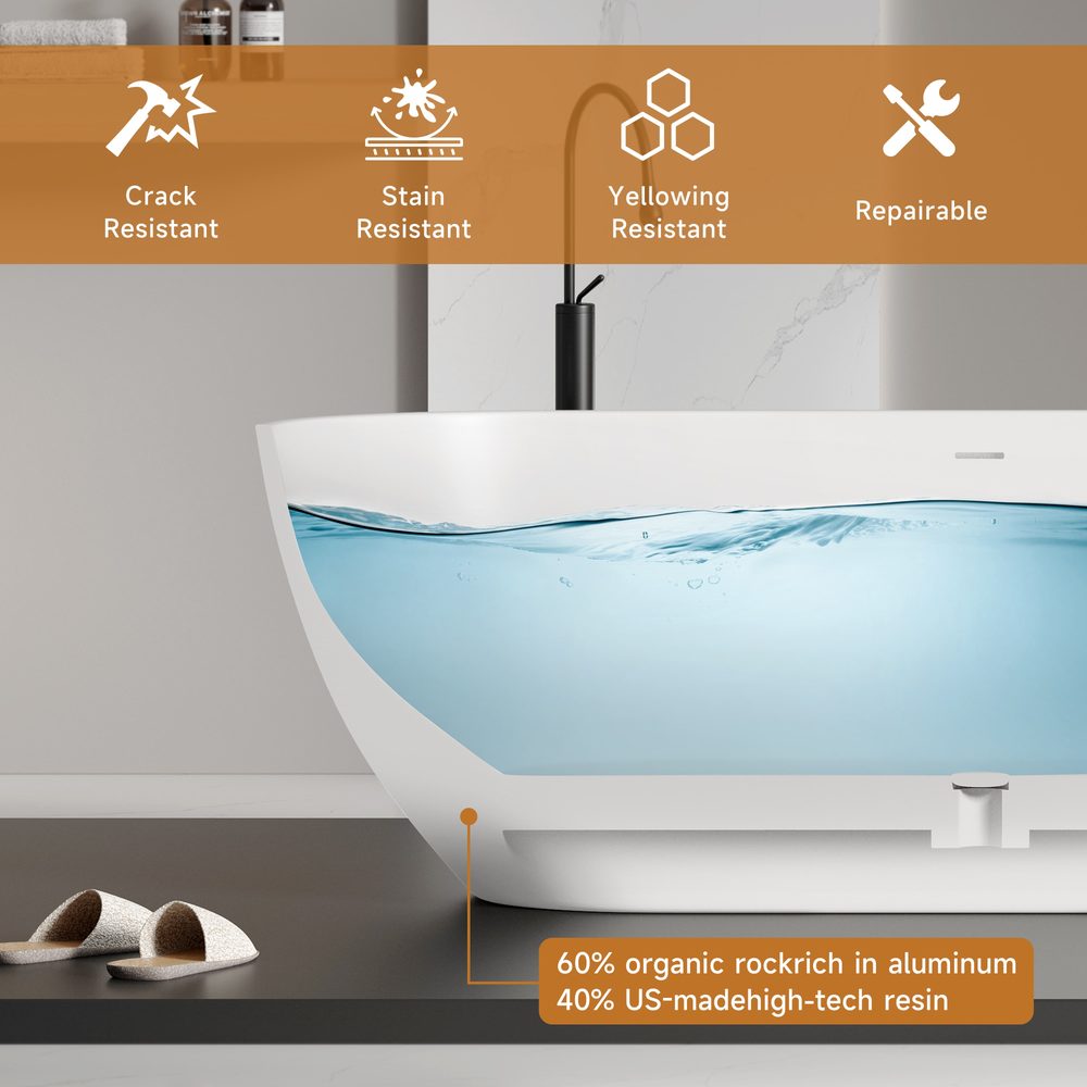 Double-Ended Freestanding Soaking Tub 1750 mm: product detail 4