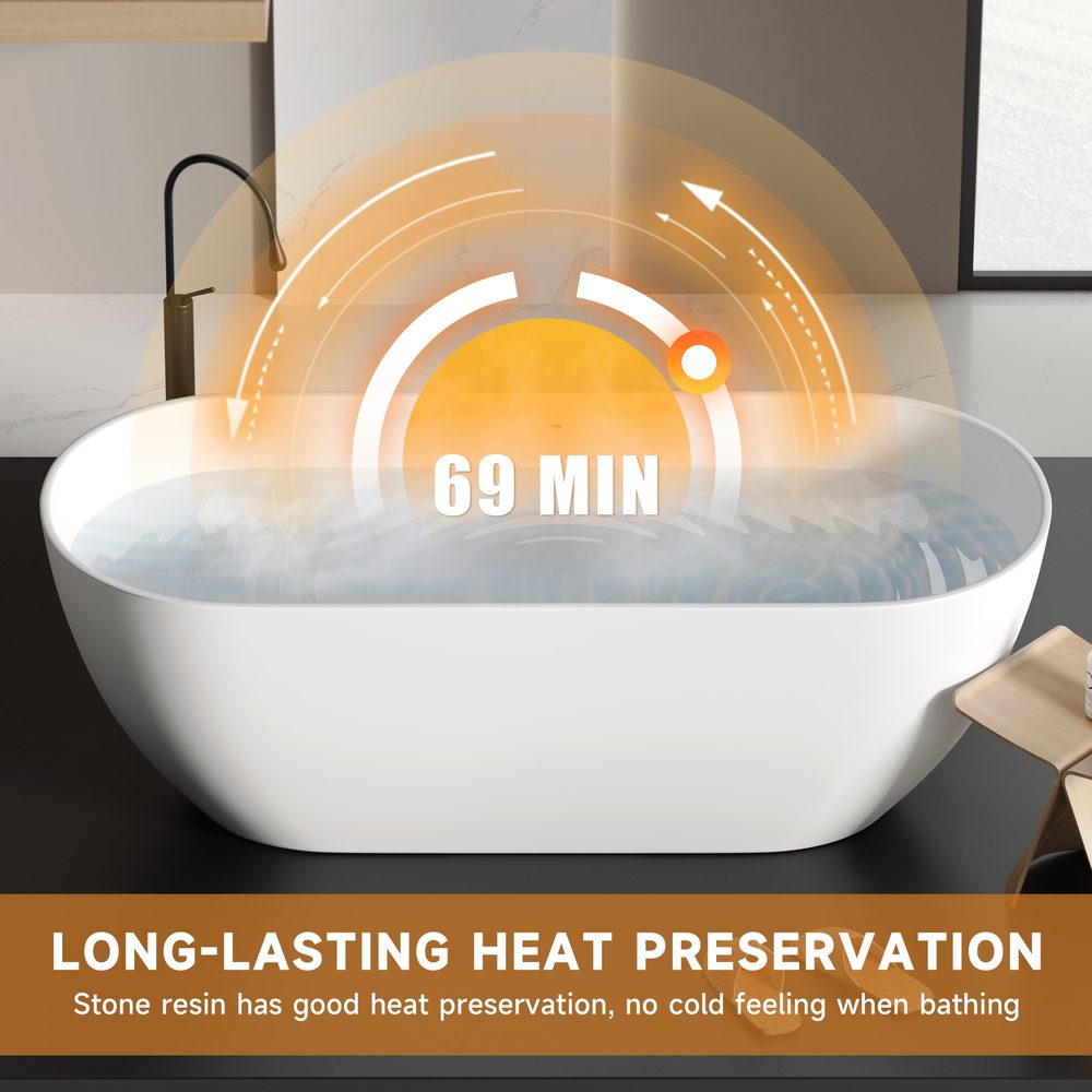 Double-Ended Freestanding Soaking Tub 1750 mm: product detail 7