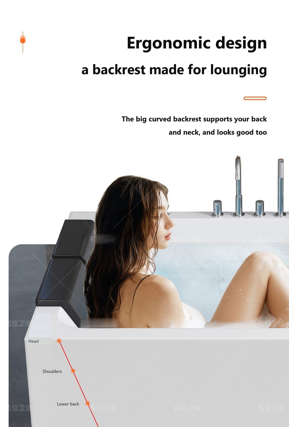 Two-Person Soaking Tub: product detail 6