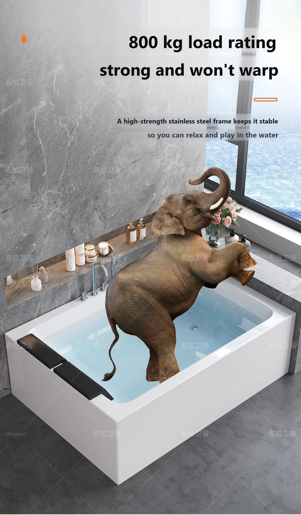 Two-Person Soaking Tub: product detail 8