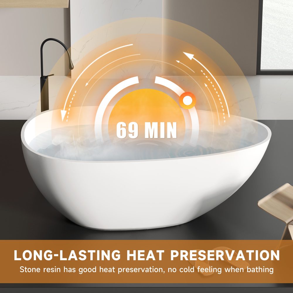 Egg-Shaped Freestanding Tub 1500 mm: product detail 7
