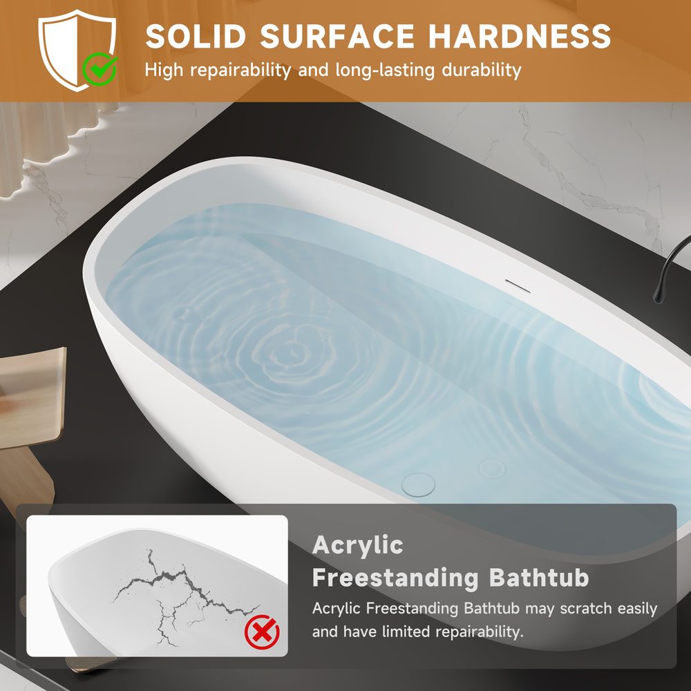 Large Oval Freestanding Tub 1800 mm: product detail 3