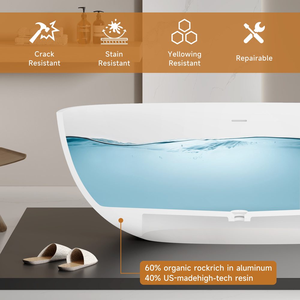 Large Oval Freestanding Tub 1800 mm: product detail 4