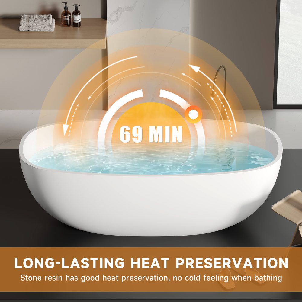 Large Oval Freestanding Tub 1800 mm: product detail 7