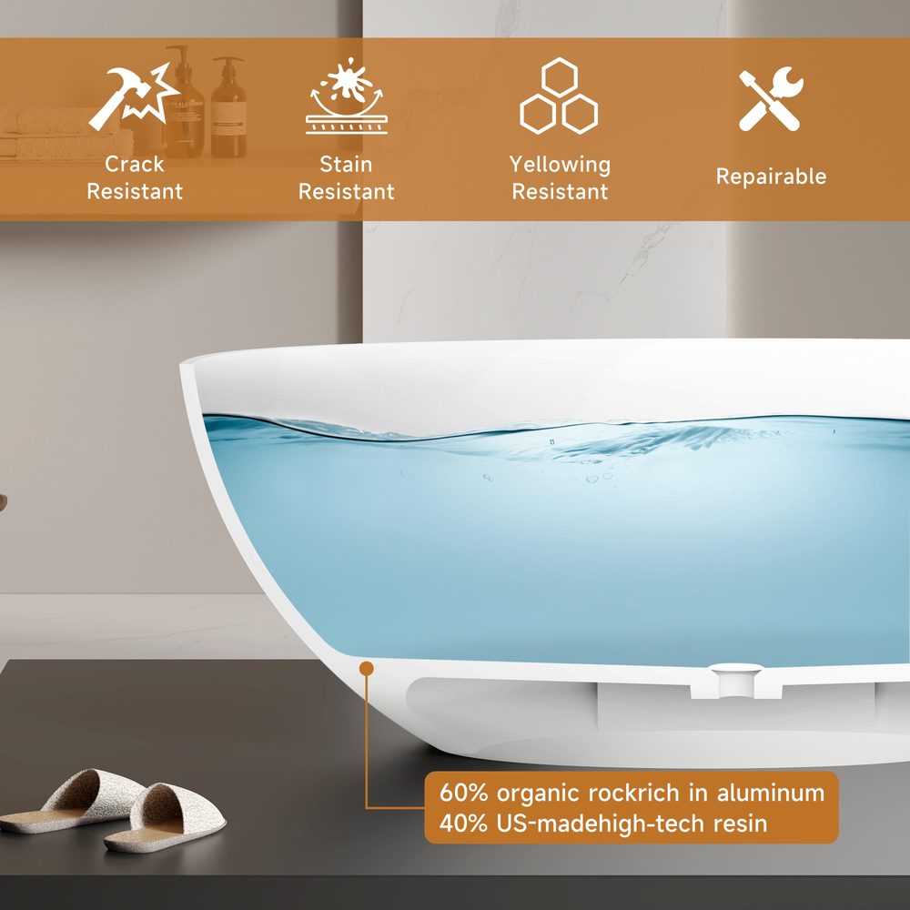 Oval Freestanding Tub 1550 mm: product detail 4
