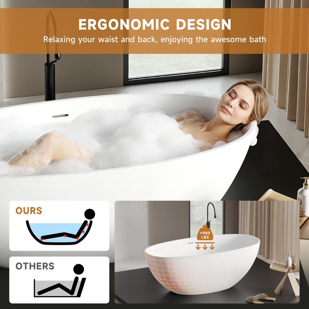 Oval Freestanding Tub 1550 mm: product detail 6