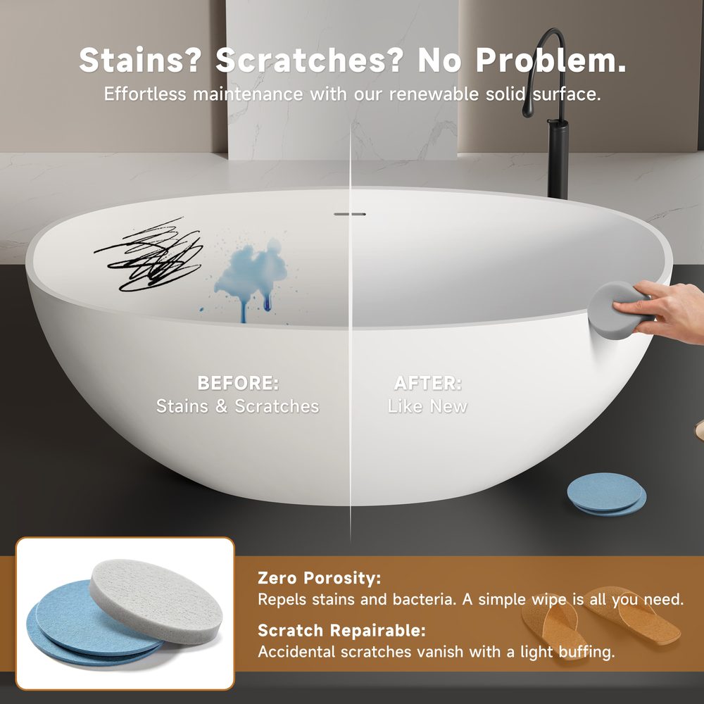 Oval Freestanding Tub 1550 mm: product detail 8