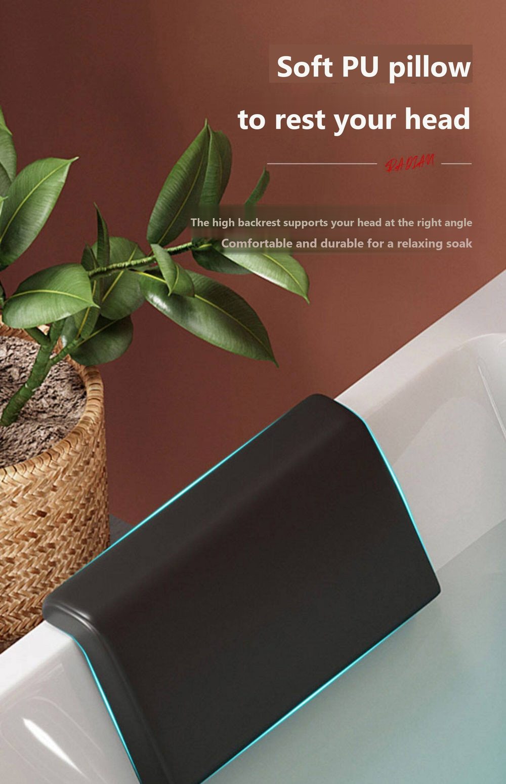 Rectangular Tub with Soft Headrest: product detail 6