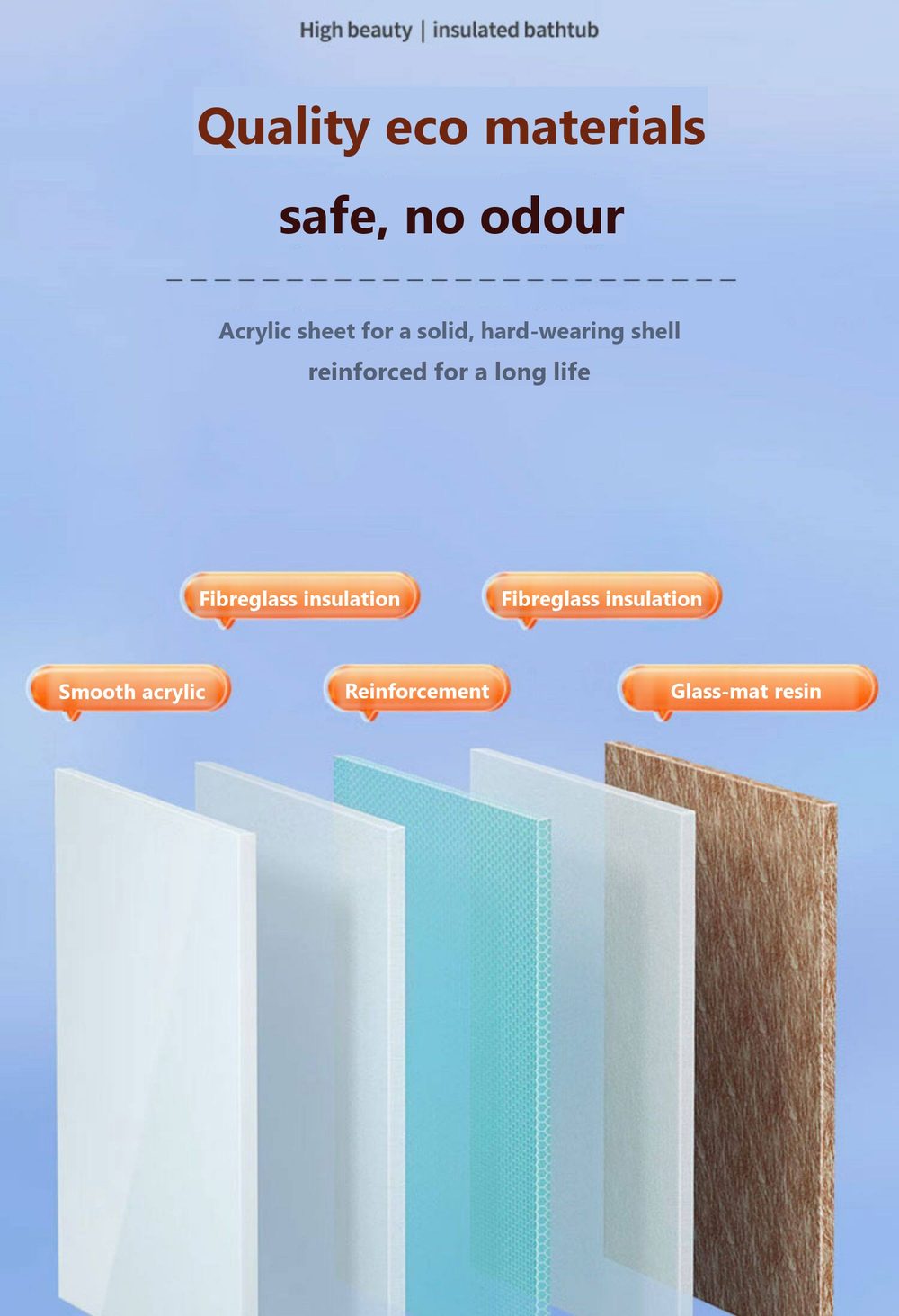 Rectangular Tub with Soft Headrest: product detail 7