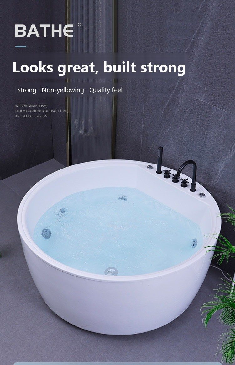 Round Freestanding Soaking Tub: product detail 1