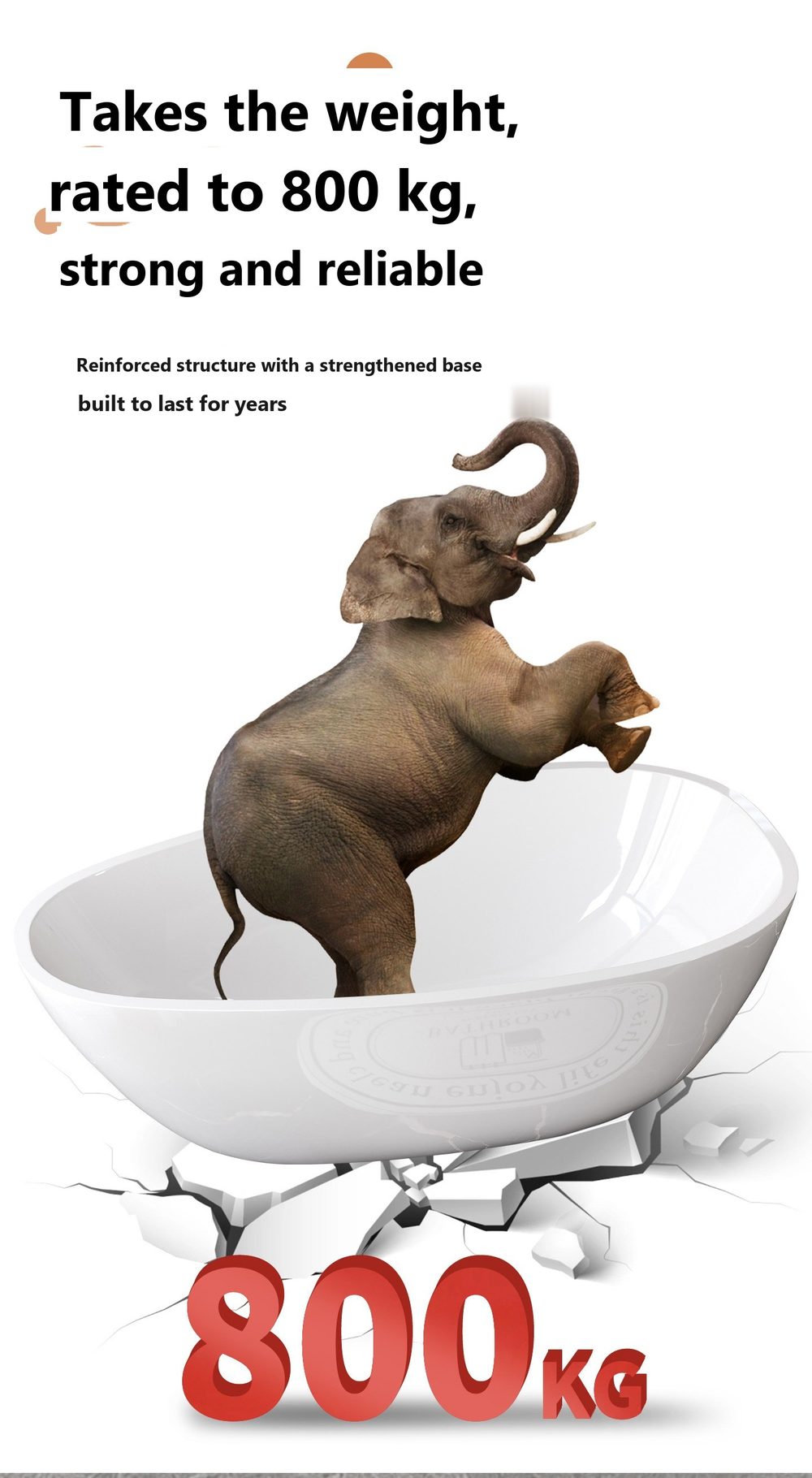 Teardrop Freestanding Soaking Tub: product detail 9