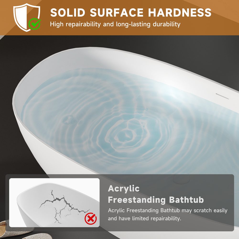 Wide Oval Freestanding Tub 1800 mm: product detail 3