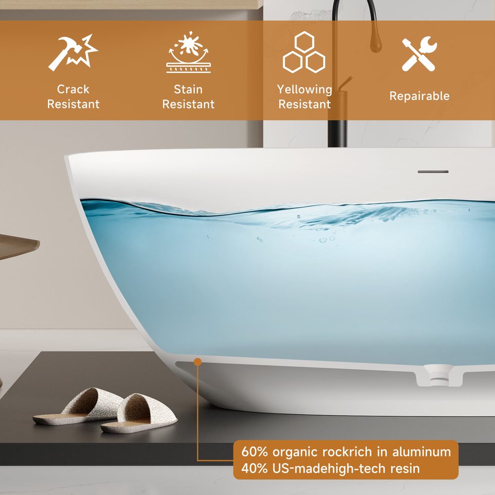 Wide Oval Freestanding Tub 1800 mm: product detail 4