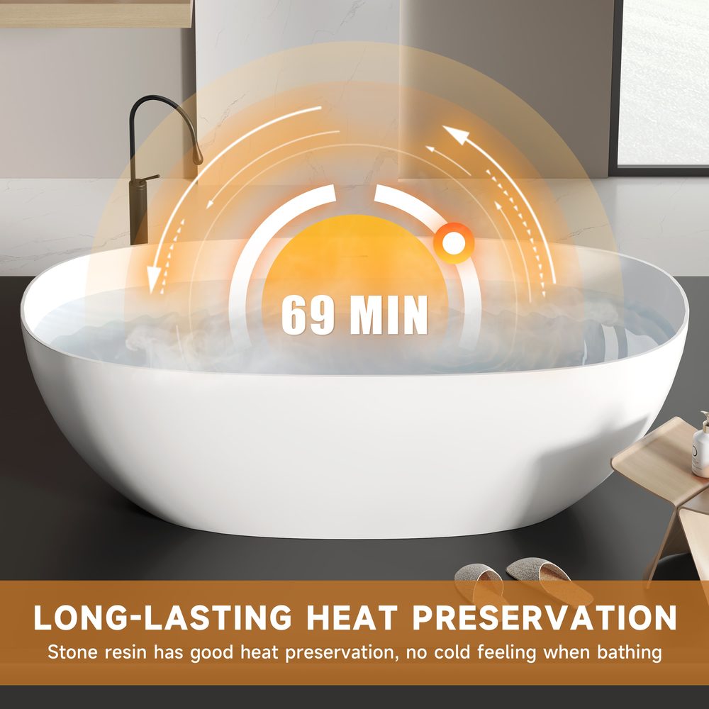Wide Oval Freestanding Tub 1800 mm: product detail 7